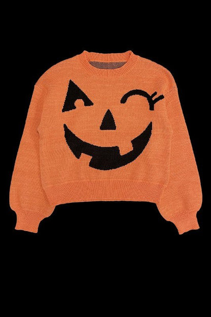 Pumpkin Halloween Sweater - Bitsy Gypsy Boutique