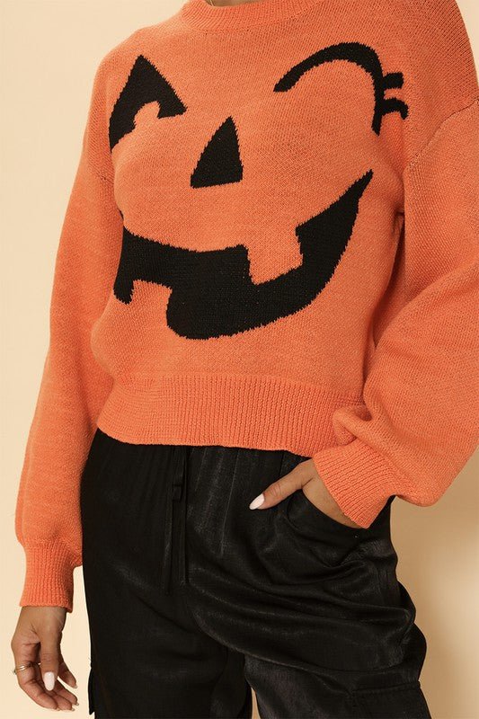 Pumpkin Halloween Sweater - Bitsy Gypsy Boutique