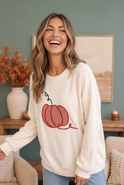 Pumpkin Patch Corded Sweatshirt by Haptics