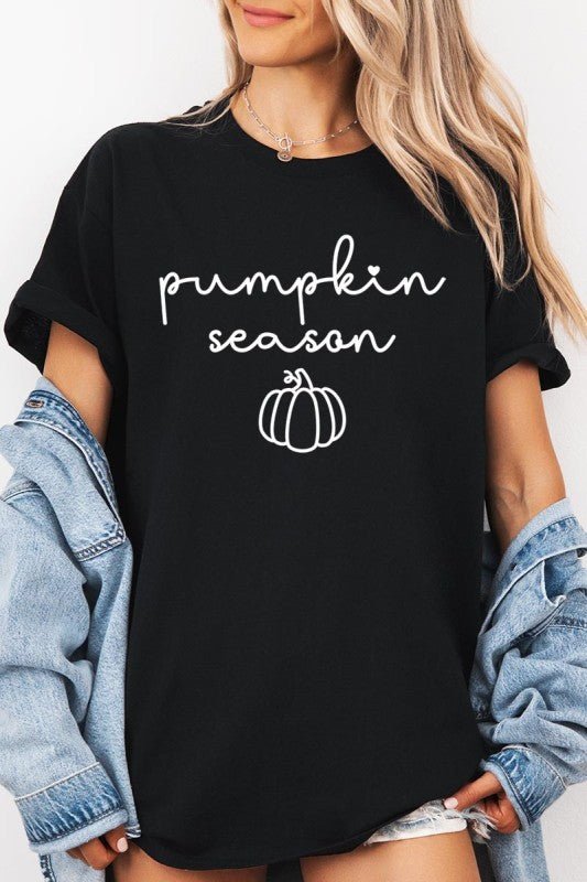 Pumpkin Season Graphic Heavy Cotton Tee - Bitsy Gypsy Boutique