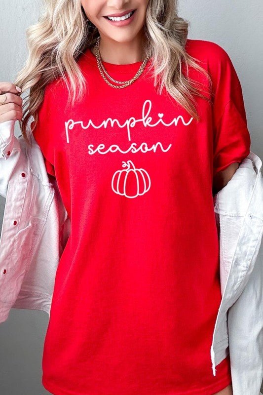 Pumpkin Season Graphic Heavy Cotton Tee - Bitsy Gypsy Boutique