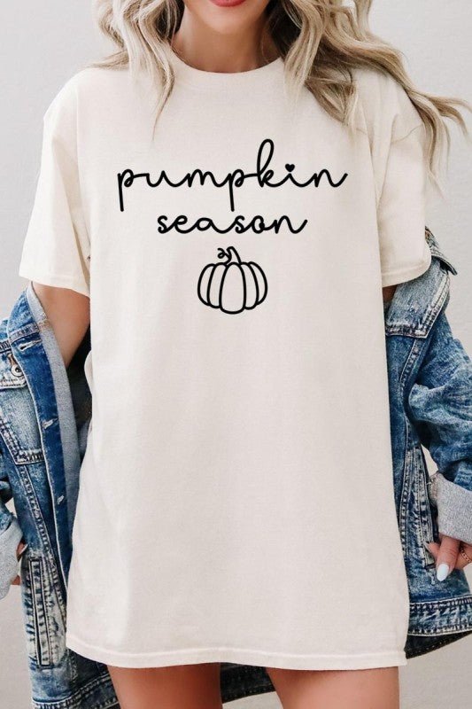 Pumpkin Season Graphic Heavy Cotton Tee - Bitsy Gypsy Boutique