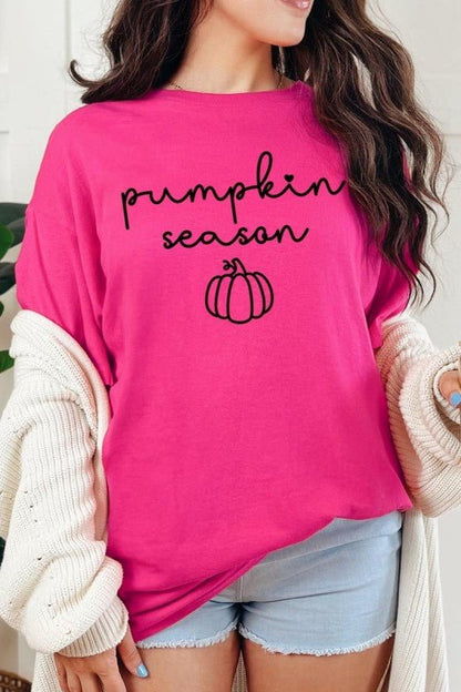 Pumpkin Season Graphic Heavy Cotton Tee - Bitsy Gypsy Boutique