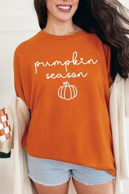 Pumpkin Season Graphic Heavy Cotton Tee - Bitsy Gypsy Boutique