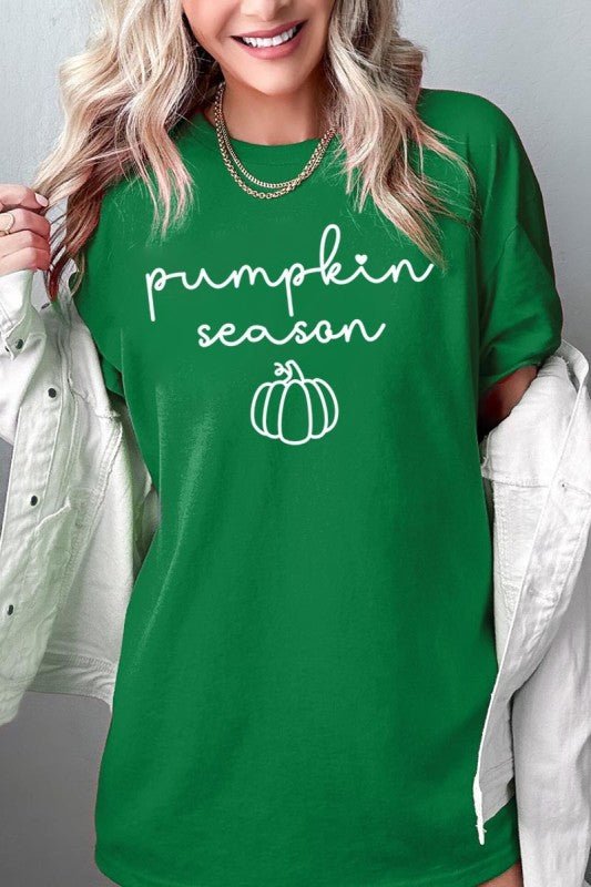 Pumpkin Season Graphic Heavy Cotton Tee - Bitsy Gypsy Boutique