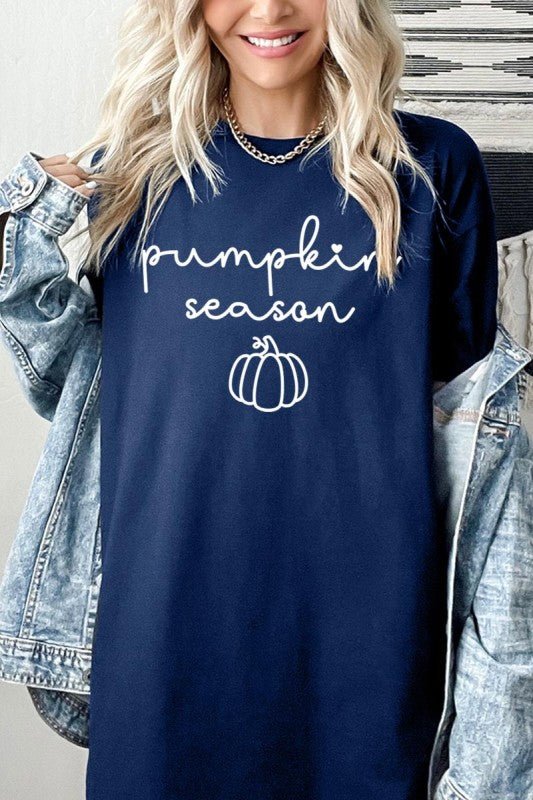Pumpkin Season Graphic Heavy Cotton Tee - Bitsy Gypsy Boutique
