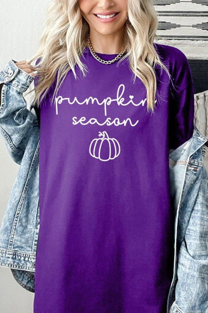 Pumpkin Season Graphic Heavy Cotton Tee - Bitsy Gypsy Boutique
