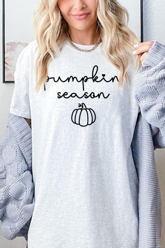 Pumpkin Season Graphic Heavy Cotton Tee - Bitsy Gypsy Boutique