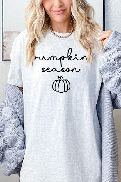 Pumpkin Season Graphic Heavy Cotton Tee - Bitsy Gypsy Boutique