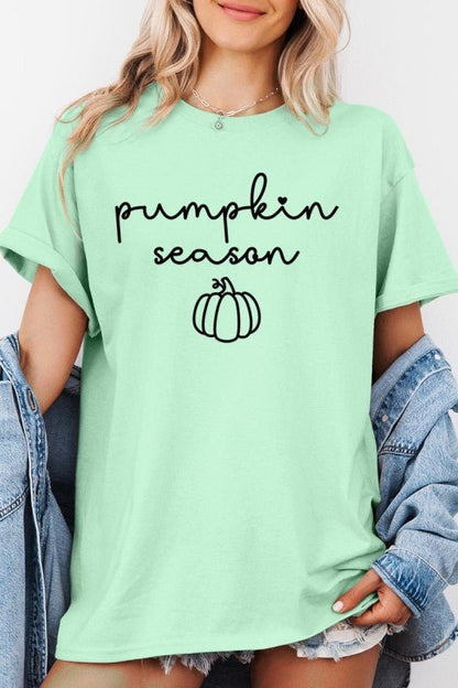 Pumpkin Season Graphic Heavy Cotton Tee - Bitsy Gypsy Boutique