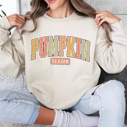 Pumpkin season women's fall sweatshirt - Bitsy Gypsy Boutique