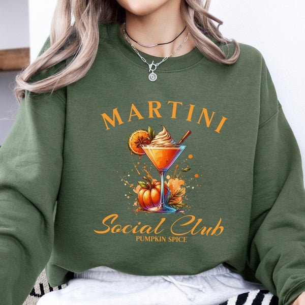 Pumpkin spice Martini women's fall sweatshirt - Bitsy Gypsy Boutique