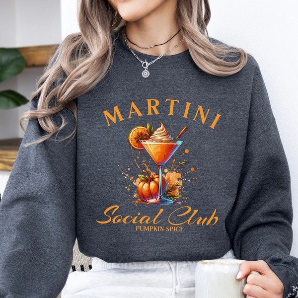 Pumpkin spice Martini women's fall sweatshirt - Bitsy Gypsy Boutique