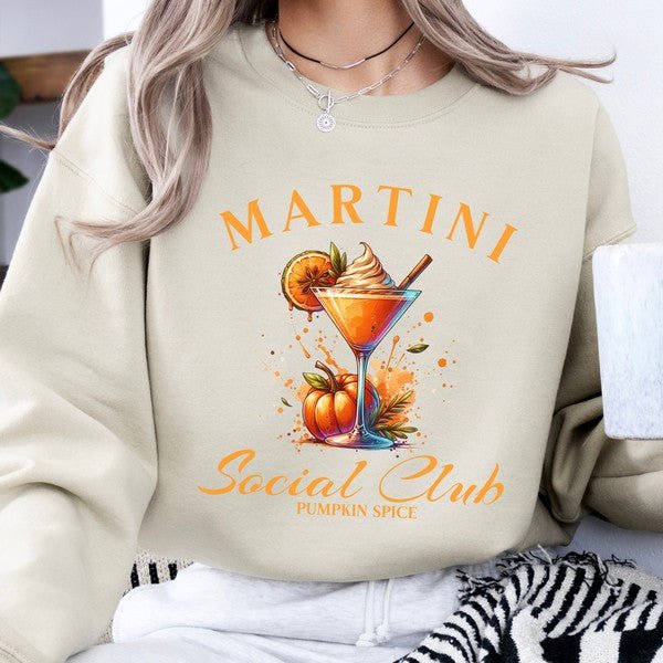 Pumpkin spice Martini women's fall sweatshirt - Bitsy Gypsy Boutique