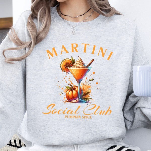 Pumpkin spice Martini women's fall sweatshirt - Bitsy Gypsy Boutique