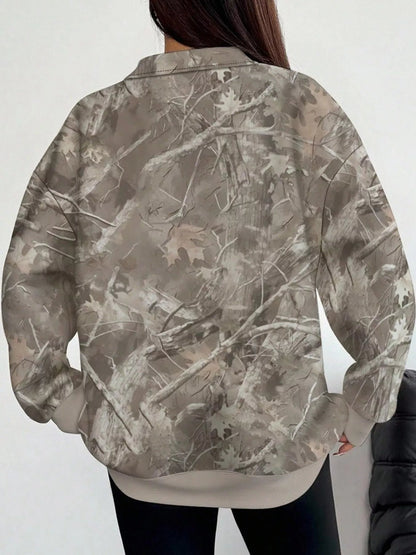 Quarter-Zip Long Sleeve Sweatshirt - Bitsy Gypsy Boutique