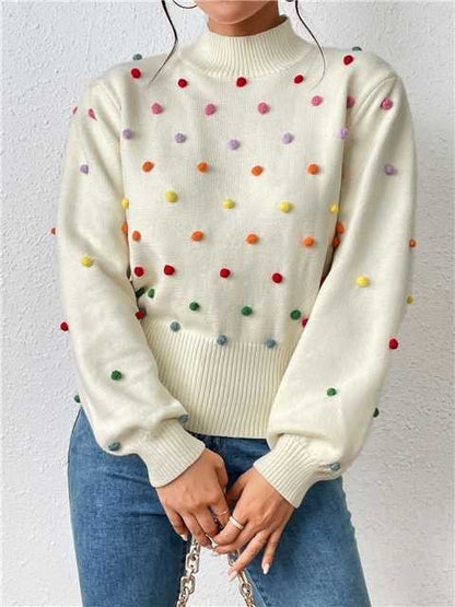 Rainbow Dots Turtleneck - Bitsy Gypsy Boutique