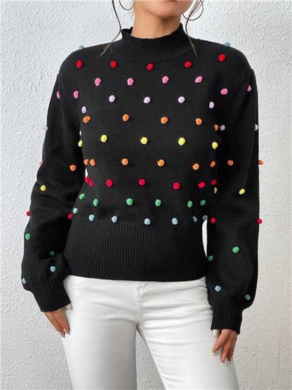 Rainbow Dots Turtleneck - Bitsy Gypsy Boutique