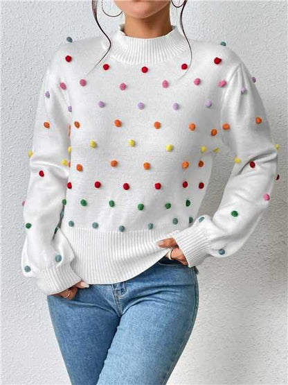 Rainbow Dots Turtleneck - Bitsy Gypsy Boutique