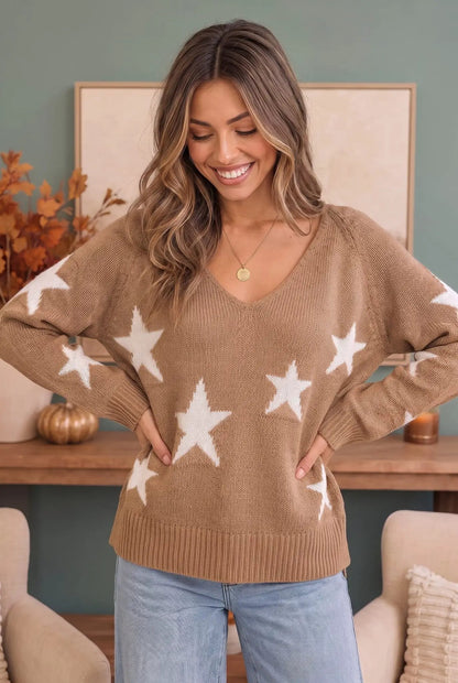 Reach For The Stars V Neck Sweater by Kye Mi