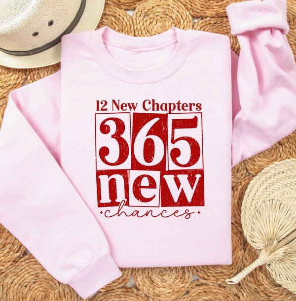 Red 12 New Chapters 365 New Crew Sweatshirt - Bitsy Gypsy Boutique