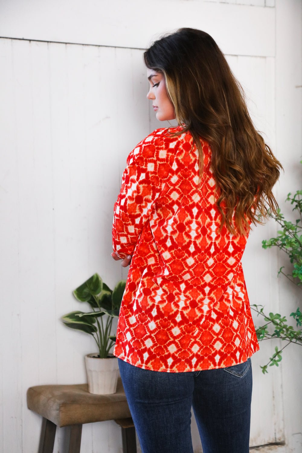 Red Hot Ruffles Woven Blouse - Bitsy Gypsy Boutique