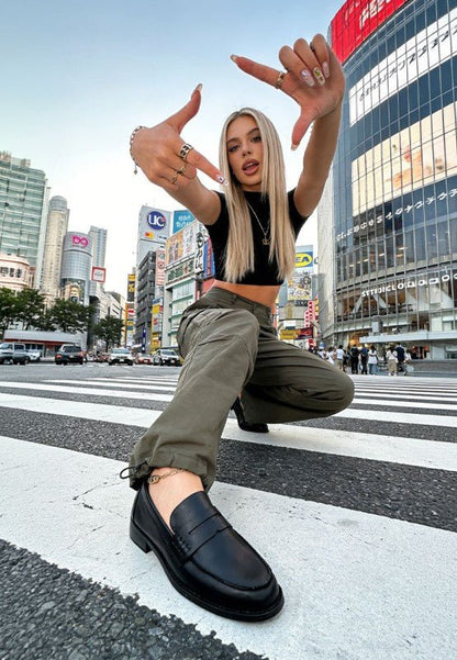 Reiga Low Block Heel Loafers - Bitsy Gypsy Boutique