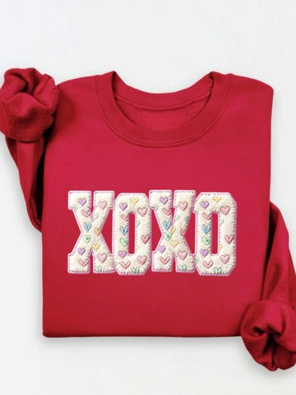 Retro Valentine XOXO Graphic Sweatshirt - Bitsy Gypsy Boutique
