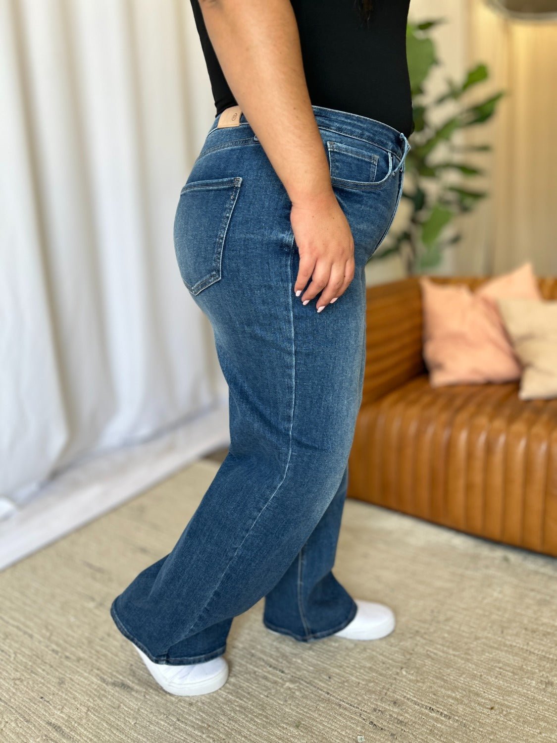 RFM Full Size High Rise Tummy Control Wide Leg Jeans - Bitsy Gypsy Boutique
