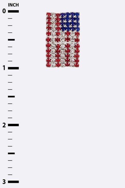 Rhinestone American Flag Earrings - Bitsy Gypsy Boutique