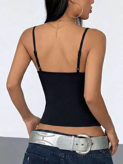 Rhinestone Spider Slim Fit Cami - Bitsy Gypsy Boutique