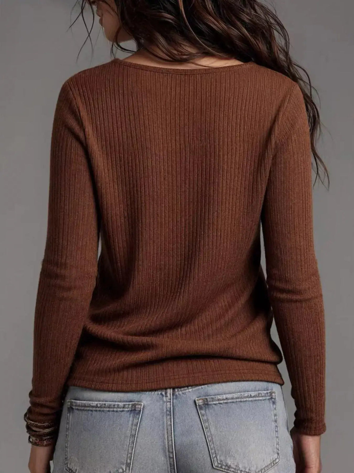 Ribbed Cowl Neck Knit Top - Bitsy Gypsy Boutique