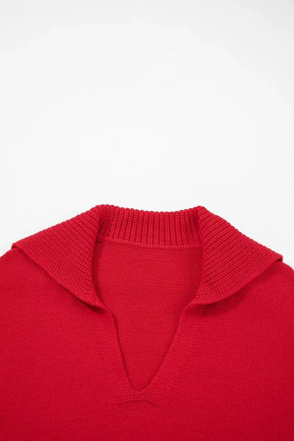 Ribbed Hem Long Sleeve Sweater by Trendsi