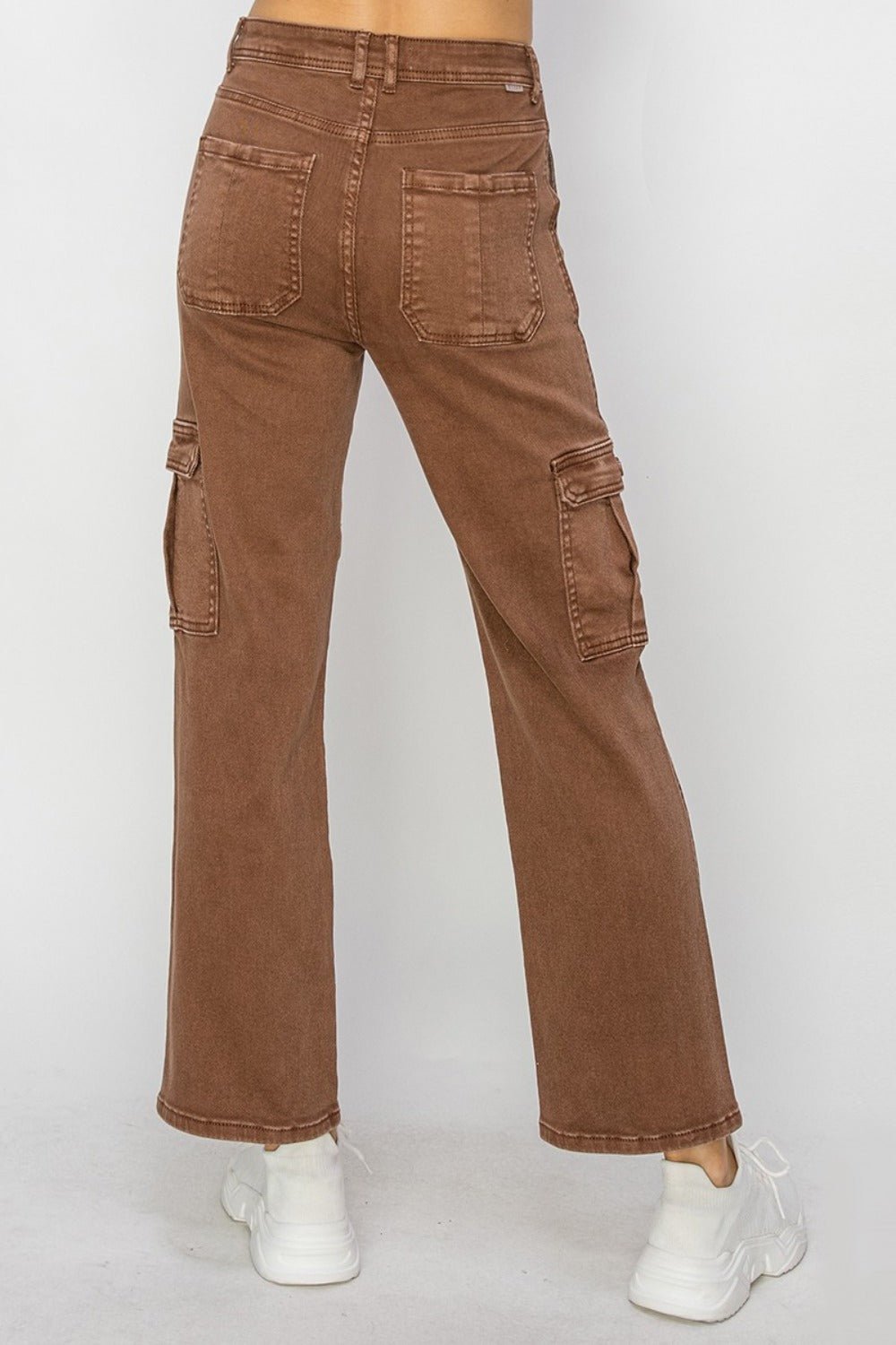 Risen Full Size High Rise Cargo Jeans - Bitsy Gypsy Boutique