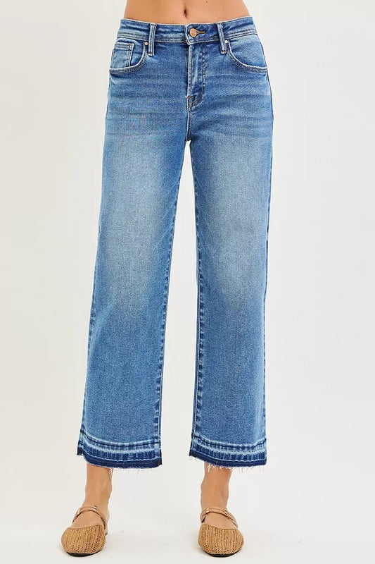 RISEN Full Size Slouchy Cropped Boyfriend Jeans Plus Size - Bitsy Gypsy Boutique