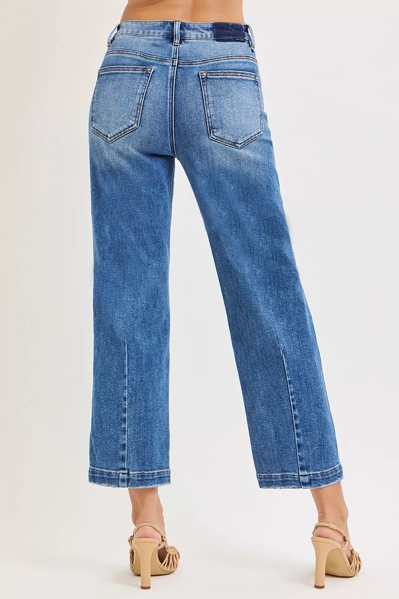 RISEN High Rise Crop Boyfriend Tapered Jeans - Bitsy Gypsy Boutique