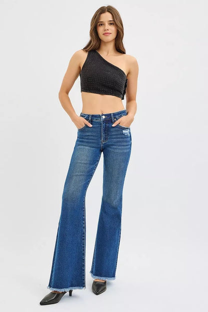 RISEN High Rise Flare Jeans - Bitsy Gypsy Boutique