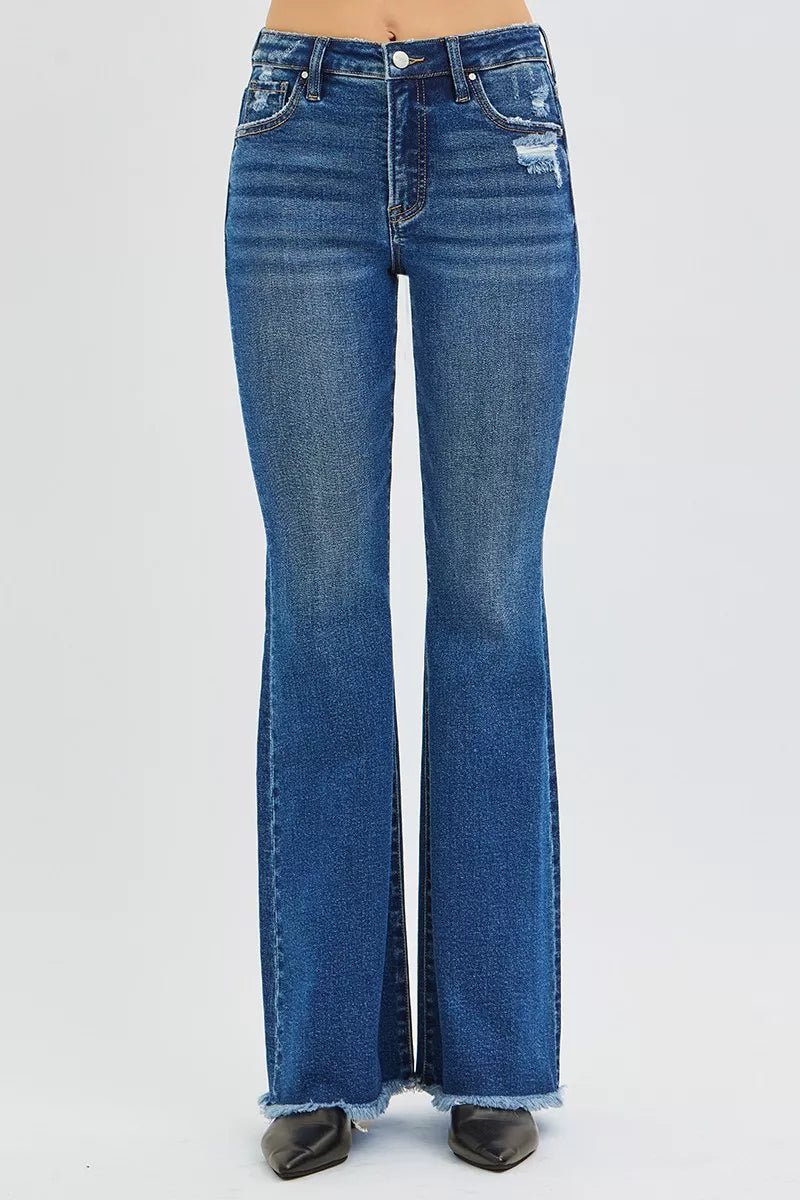 RISEN High Rise Flare Jeans - Bitsy Gypsy Boutique