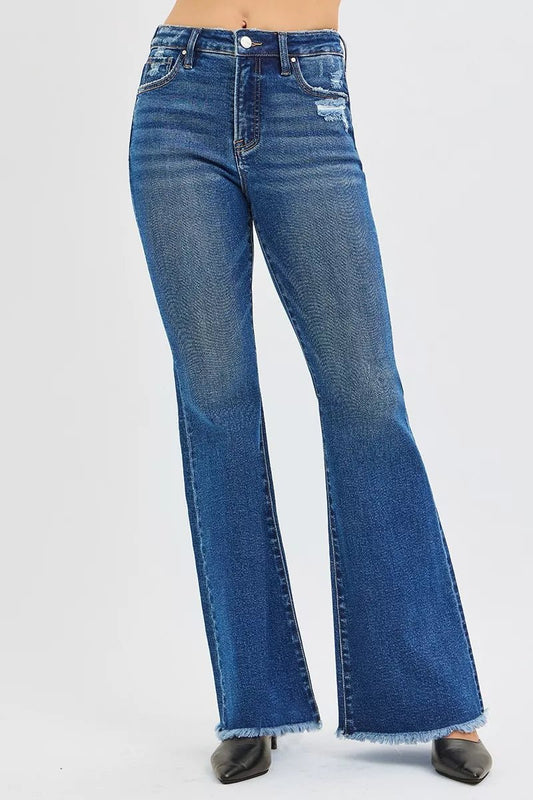 RISEN High Rise Flare Jeans - Bitsy Gypsy Boutique