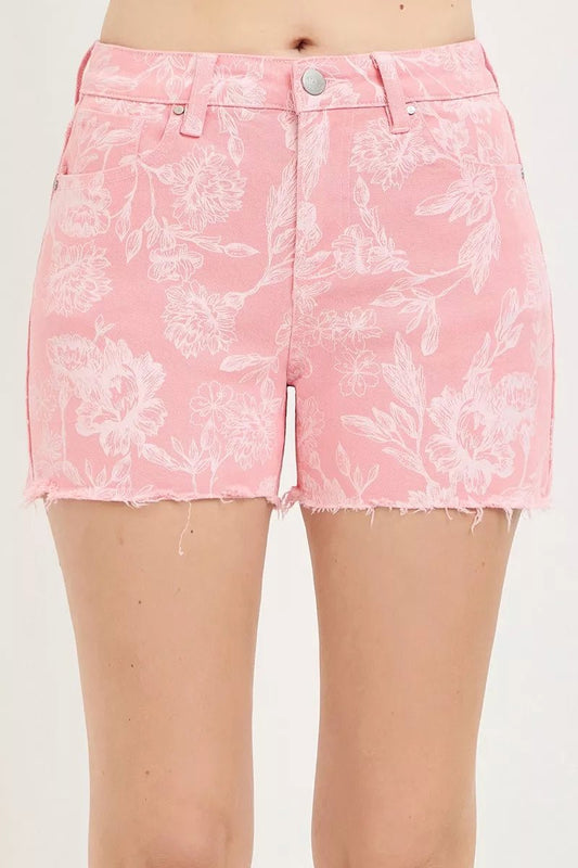 RISEN High Rise Printed Shorts - Bitsy Gypsy Boutique