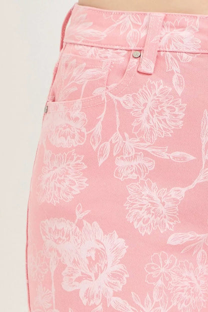 RISEN High Rise Printed Shorts - Bitsy Gypsy Boutique