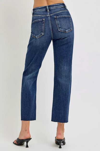 RISEN High Rise Slim Barrel Jeans - Bitsy Gypsy Boutique