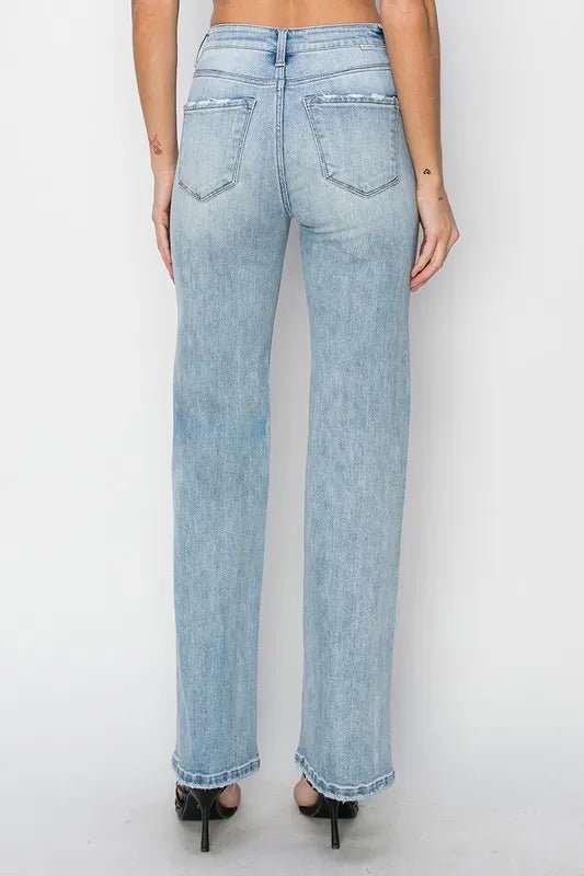 RISEN High Rise Straight Jeans - Bitsy Gypsy Boutique