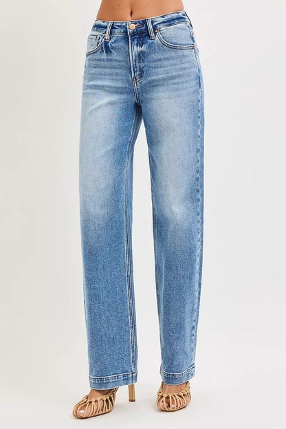 RISEN High Rise Wide Baggy Jeans - Bitsy Gypsy Boutique