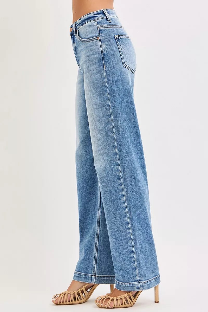 RISEN High Rise Wide Baggy Jeans - Bitsy Gypsy Boutique