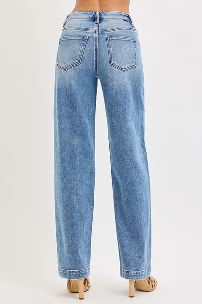 RISEN High Rise Wide Baggy Jeans - Bitsy Gypsy Boutique