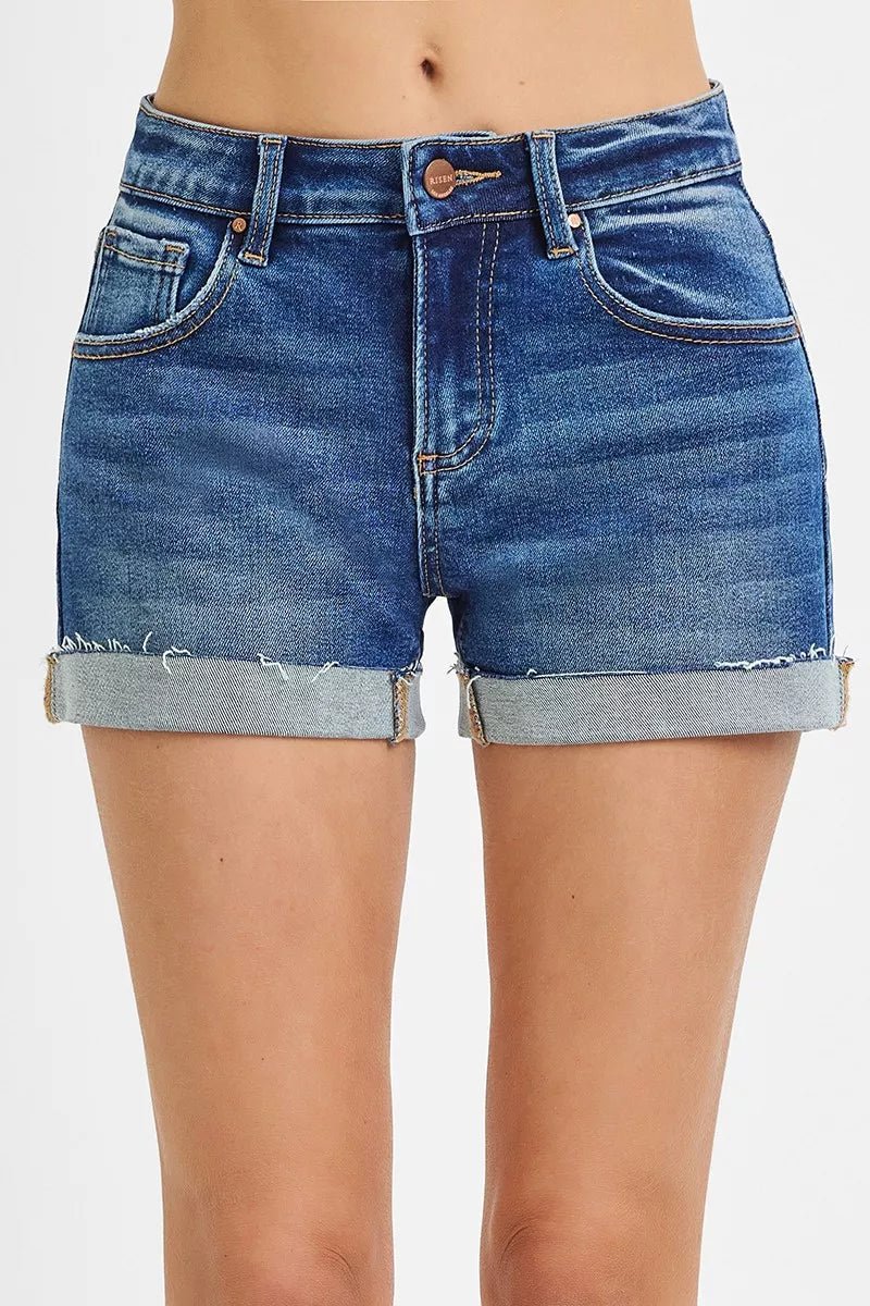 RISEN Low Rise Cuffed Shorts - Bitsy Gypsy Boutique