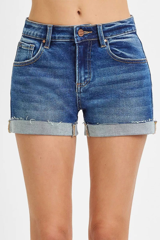 RISEN Low Rise Cuffed Shorts - Bitsy Gypsy Boutique