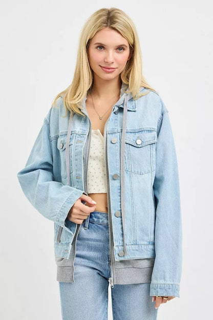 RISEN Oversized Hoodie Jacket - Bitsy Gypsy Boutique