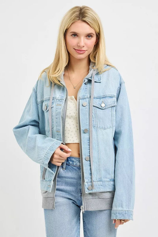 RISEN Oversized Hoodie Jacket - Bitsy Gypsy Boutique